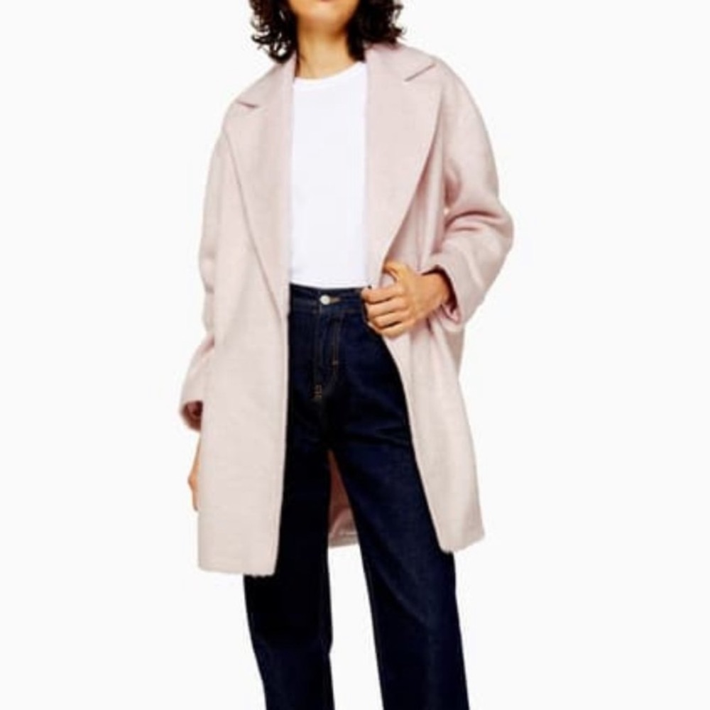 Topshop Light Pink New Carly Coat